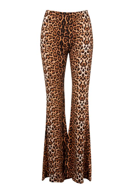 leopard print flared leggings